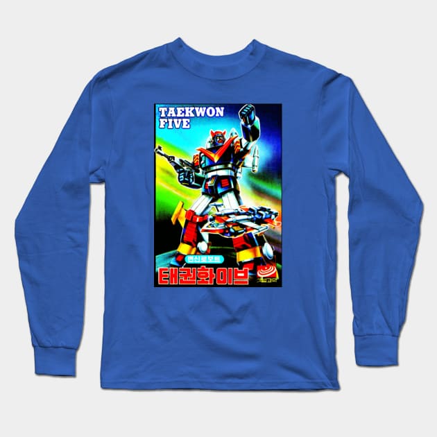 Taekwon V Bootleg Cover Art Long Sleeve T-Shirt by retroworldkorea